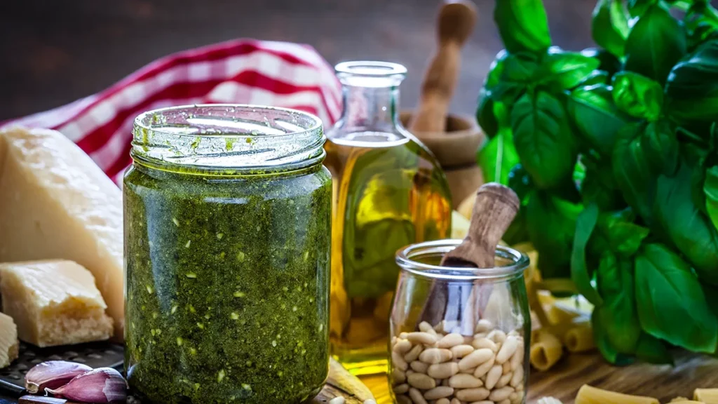 pesto e olio e pinoli